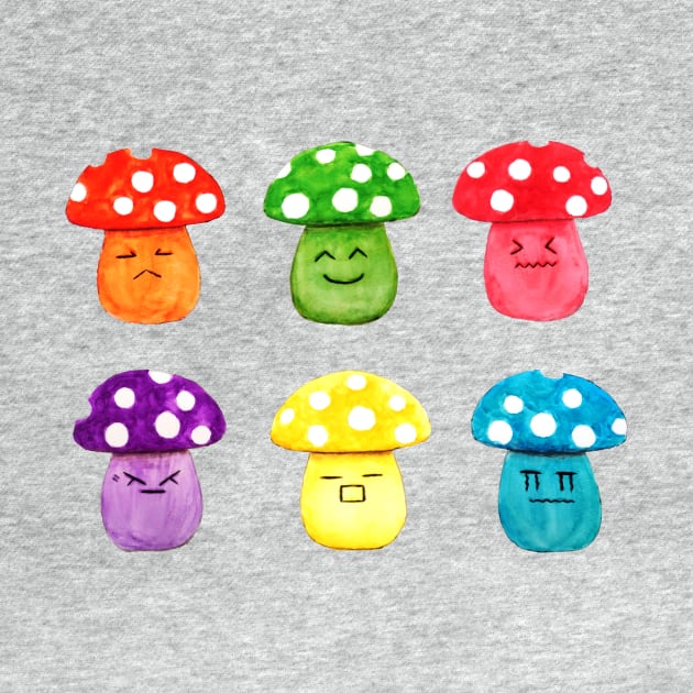 cute mushroom emoji by colorandcolor